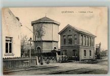 Quievrain Foto AK Wasserturm Bahnhof