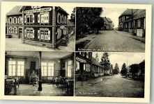 77743 W7607 Altenheim , Baden - Gasthaus zum Bahnhof Bahnhofstraße mit Bahnhofgebäude
