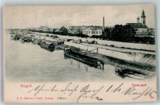 Szeged Szegedin 1901 Foto AK Tusza-part.