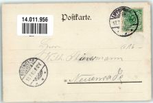 Finanzkarte Nr. 1 100 Mark und 1000 Grüßen Geldschein auf AK 1899