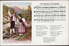 Lieder-AK, Trachten,H. Mückenberger Musik um 1910/20