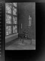 34414 W3530 Hardehausen GLASNEGATIV Kirche, Glasfenster