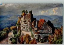 67700 Saverne Zabern Künstlerkarte Burg Hohbarr