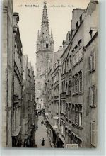 35400 Saint-Malo Foto AK Grand Rue Kirche