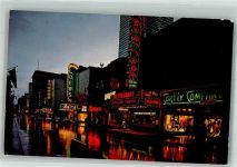 Montreal Foto AK Rue Ste-Catherine bei Nacht Werbung