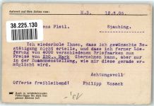 W1000 Berlin Mitte Berliner Briefmarken-Zeitung Philpp Kosack Burgstraße 12 Werbung Druckerzeugnis 1909 Gebrauchsspuren