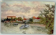 4360 Grein 1920 Lithographie / Künstlerkarte Strudengau