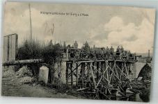 54610 Sivry 1915 Foto AK Feldpost WK I 5. Res. Komp. Kronprinzenbrücke Soldaten Uniform