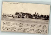 84000 Avignon 1914 Lieder AK Le Pont St. Bénézet