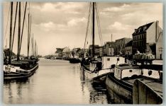 17489 O2200 Greifswald , Hansestadt Foto AK Hafen