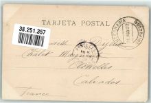 Fuenterrabia Hondarribia 1907 Foto AK Kirche Marke bildseitig