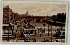 Dublin 1912 Foto AK O´Cannel Bridge Straßenbahn