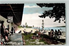 78354 W7767 Sipplingen Foto AK Strandbad am Obersee