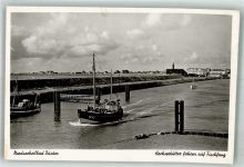 25761 W2242 Büsum Foto AK Hochseekutter fahren auf Fischfang