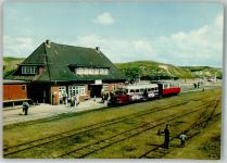 25992 W2282 List , Sylt Foto AK Bahnhof Bahn Inselbah Eisenbahn Nordseebad