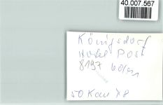 82549 W8197 Königsdorf , Oberbay FOTO KEINE AK Hotel Post