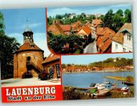 21481 W2058 Lauenburg , Elbe - Ortsansichten 3-Bildaufnahme