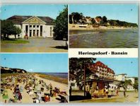17419 O2251 Seebad Heringsdorf - Kulturhaus FDGB-Erholungsheim Solidarität Bansin Strand 4-Bildaufnahme