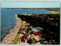 24321 W2322 Hohwacht (Ostsee) - Luftaufnahme Strand Freibad Tennisplatz