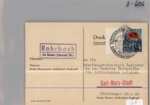 07429 O6821 Rohrbach b Rudolstadt KEINE AK Landpoststempel