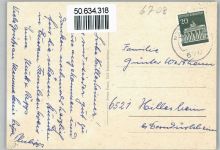 67141 W6708 Neuhofen , Pfalz - Kirche, Sporthalle, VW Käfer