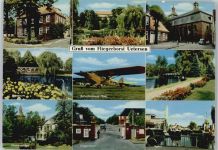 25436 W2082 Uetersen - Altes Rathaus, See, Klostergarten, Fliegerhorst, Schulflugzeug Piper, Klosterkirche, Hafen