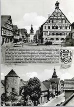 71364 W7057 Winnenden , Württ - Geschichte, Marktplatz, Rathaus, Torturm, Diebsturm