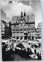 72070 W7400 Tübingen - gel. 14.08.62, Marktplatz mit Rathaus
