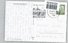 72070 W7400 Tübingen - gel. 14.08.62, Marktplatz mit Rathaus