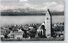 88709 W7759 Hagnau am Bodensee - Kirche, Schweizer Alpen