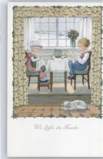 No.1158 , Ebner , Wo Liebe da Friede , gedeckter Tisch Vienne
