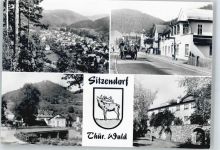 07429 O6826 Sitzendorf - Teilansicht, POst-Klause, Hotel Bergterrasse