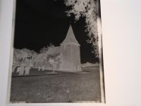 27324 W2813 Hassel (Weser) KEINE AK Kirche, Friedhof, Negativ