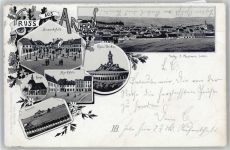 06556 O4730 Artern /Unstrut - Bismarckplatz, Brauerei, Marktplatz, Kirche, Kyffhäuser