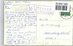 37213 W3430 Witzenhausen - Jugendherberge Meissnerhaus , Posthilfsstellenstempel Hausen