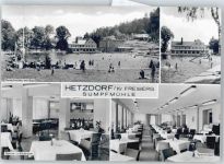 09600 O9201 Hetzdorf b Freiberg, Sachs - Gaststätte, Schwimmbad Sumpfmühle