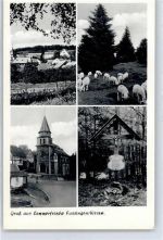 65620 W6251 Fussingen - Kirche, Schaf, Kreuz