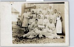 32130 W4904 Enger , Westf Gebrauchsspuren Gruppenfoto-Aufnahme, Lazarett
