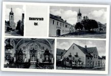95692 W8591 Konnersreuth , Oberpf - Haus der Therese Neumann, Gasthof Schiml, Marktplatz, Kirche