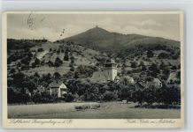 64673 W6144 Zwingenberg , Bergstr 1939 Kupfertiefdruck Kirche mit Turm Melibokus