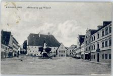 85560 W8017 Ebersberg , Oberbay Gebrauchsspuren Marienplatz, Kriegerehrenmal, Marktplatz