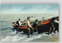 Ruderseenotboot ca 1900 am Strand Seenotrettung