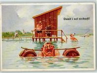 Damit i net verdurst - Hochwasser mit Bier - Köhn 516 AK Bier 1963