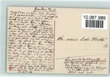 Behüt dich Gott - schwarz-gelb Schleifen - Vergissmeinnicht, Schwalben litho Schwarz-Weiß-Rot Prägedruck