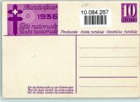 Schweiz Bundesfeier 1936 Ganzsache sign Hans Zaugg Ganzsache