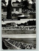 18374 O2385 Ostseebad Zingst a Darß - Milchbar an der HO-Gaststätte Strand Strandkörbe