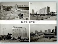 Kattowitz Katowice 1974 - Ulica Armii Czerwonej , Hotel Silesia