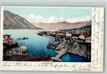 Kotor Cattaro 1906 - Hafen und Teilansicht Segelschiffe