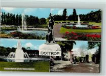 46236 W4250 Bottrop - Stadtgarten Overbeckshof Große Waaserspiele Statue 4-Bildaufnahme