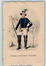 Serie Deutscher Post-Almanach 1842 - Serie 53 Nr. 22 - Coburg-Gotha Postillon Post